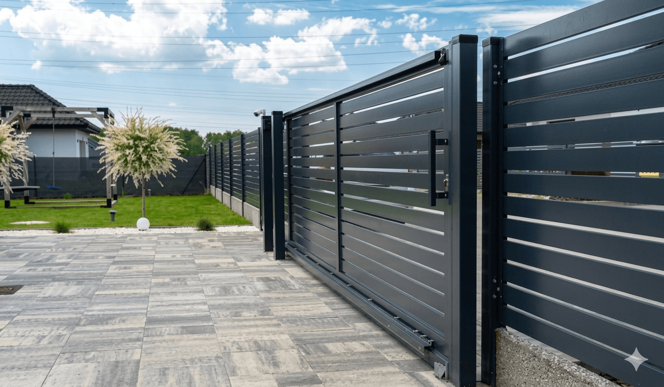 Motorised aluminium gate with automated opener Benoni