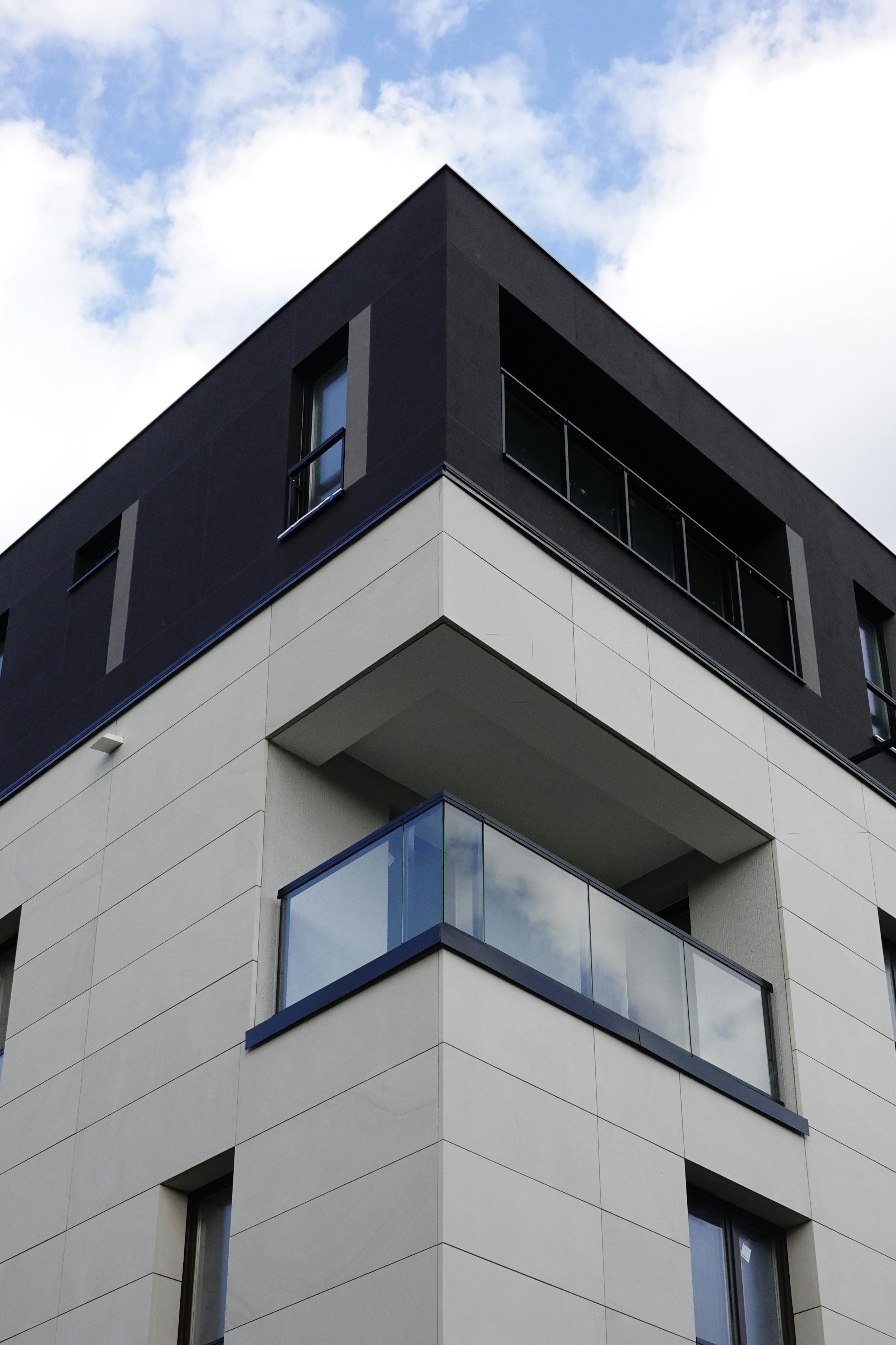 Exterior glass balustrade walkway commercial building Kempton Park