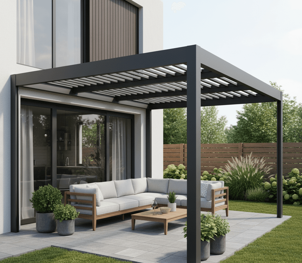 Attached aluminium pergola patio cover Johannesburg
